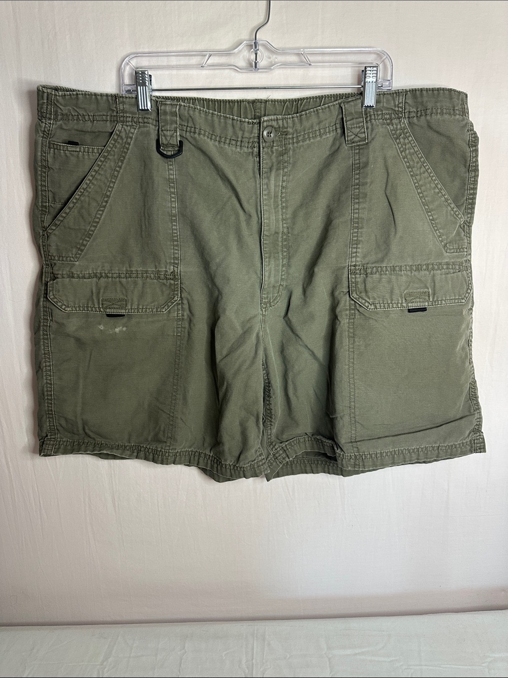 Wrangler Olive Green Cargo Shorts with Utility Pockets